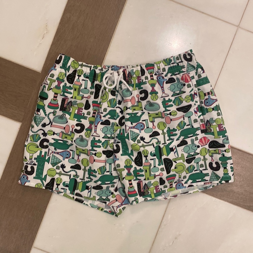 Men’s Lacoste Crocodile Print Swim Trunk